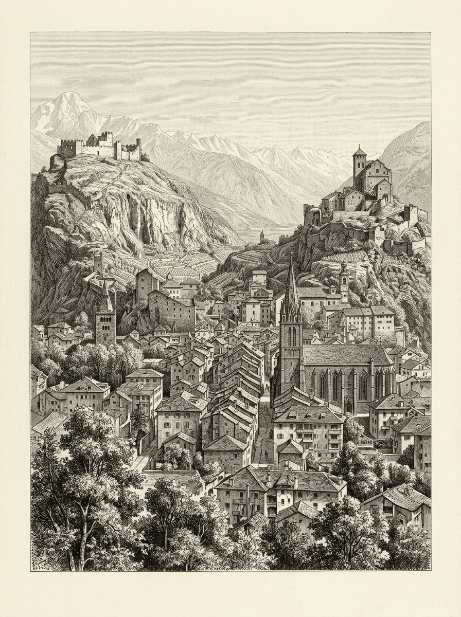 Sion Estampe · Tourbillon, Valère & Vieille Ville