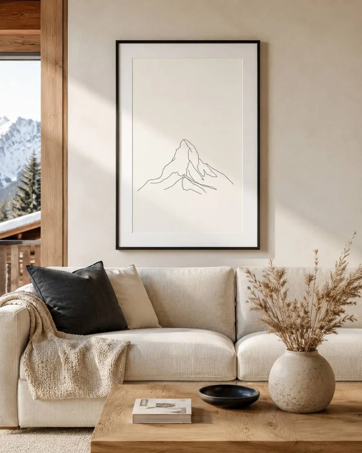 Affiche Cervin · Art Mural Alpin Minimaliste