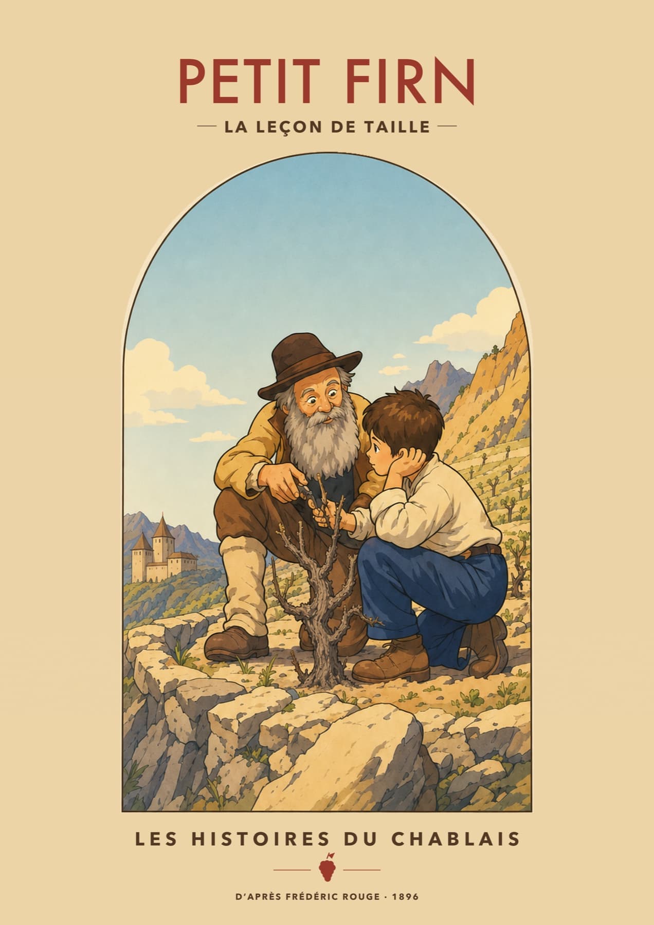 Affiche enfant suisse La Leçon de taille · Petit Firn