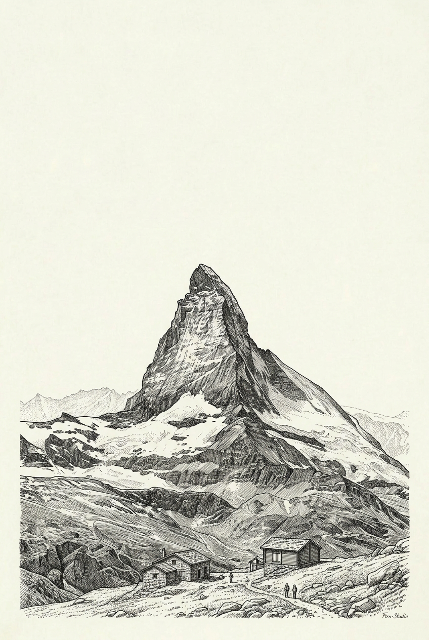 Cervin Estampe · Collection Héritage Alpine