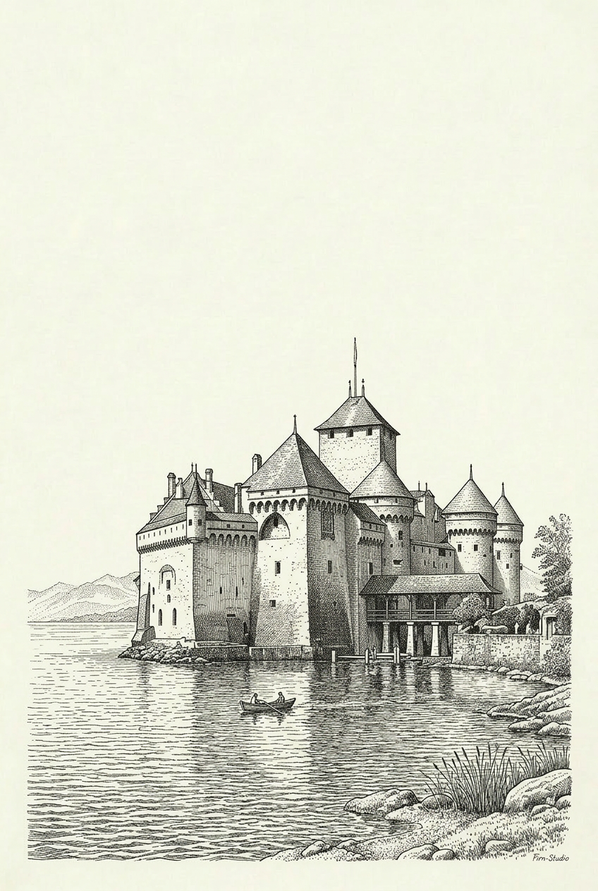 Chillon Estampe · Léman, Collection Héritage