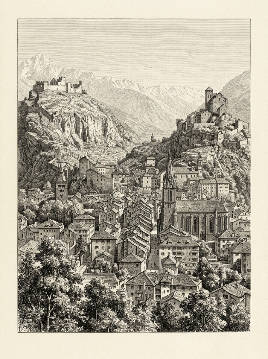 Sion Estampe · Tourbillon, Valère & Vieille Ville